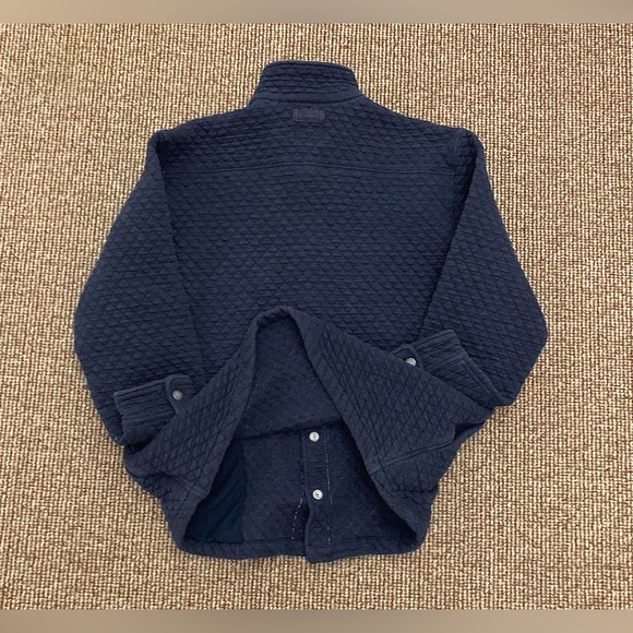 Men’s XL Navy Blue Cotton Blend PENDLETON Quilted Snap Button Shirt Jacket - Picture 8 of 10